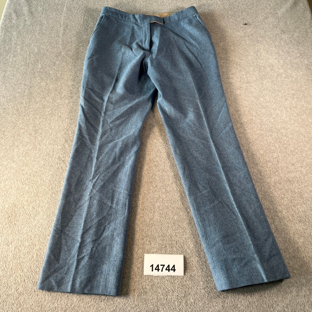 Tommy Hilfiger Tailored Style Pants Womens 6 Blue Wool Herringbone Lined Formal